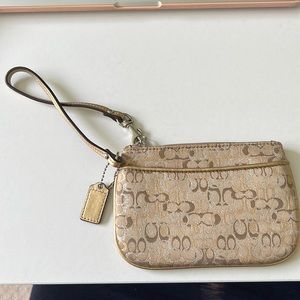 Gold Coach Wristlet